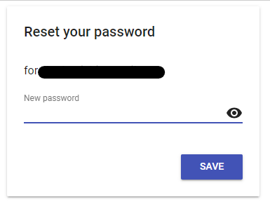 設定用ページは英語です。New Password欄にパスワードを入力してSAVEをクリックします